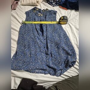 Michael Kors Navy Floral Patterned Fabric